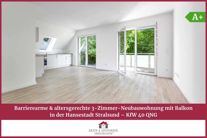 Barrierearme & Altersgerechte 3-Zimmer-Neubauwohnung mit Balkon KFW 40 QNG